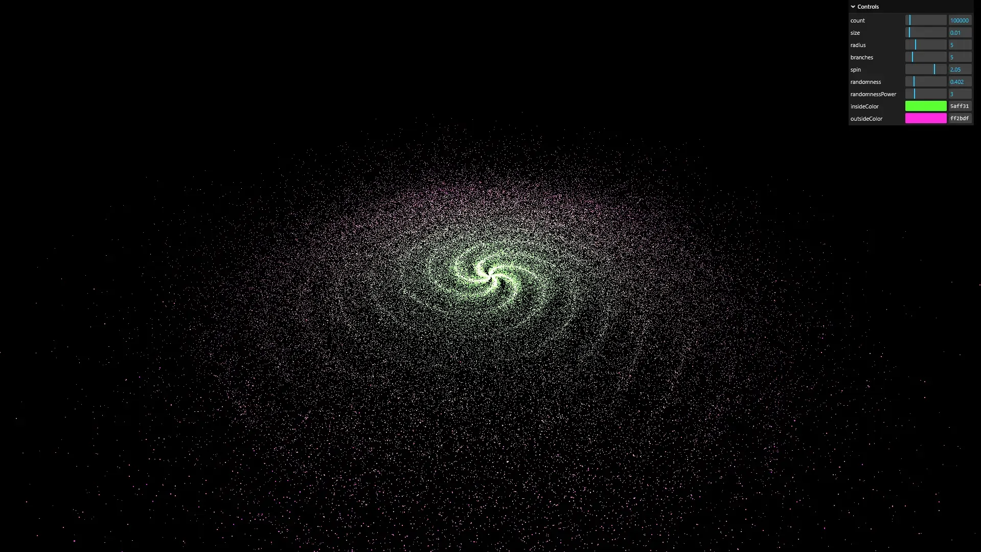 Galaxy Three.js